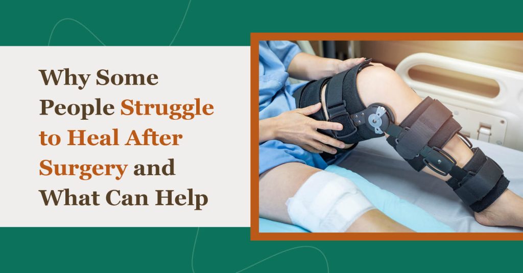 Why Some People Struggle to Heal After Surgery and What Can Help - woman recovering from ACL surgery turns to HBOT to quicken healing